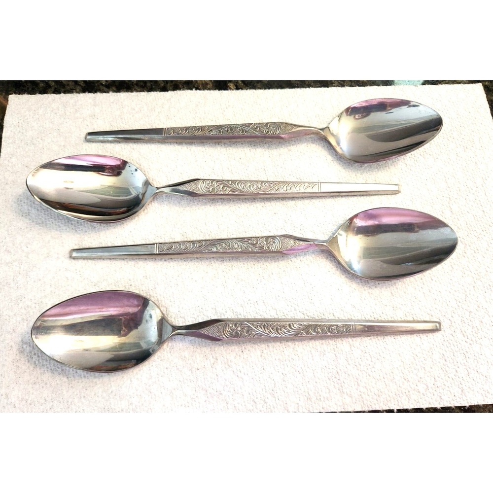 Winthrop W.M. Dalton 4 Tablespoons Vintage Mid Century Stainless Japan Flatware